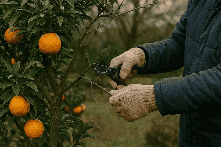 Taille d’entretien des agrumes
