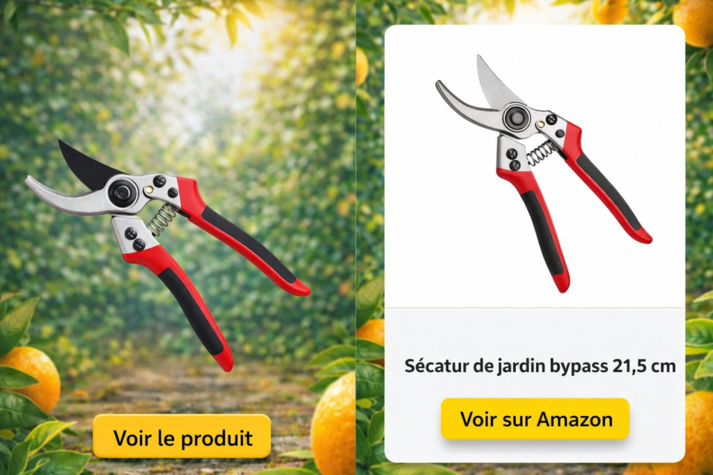 Sécateur de jardin bypass 21,5 cm