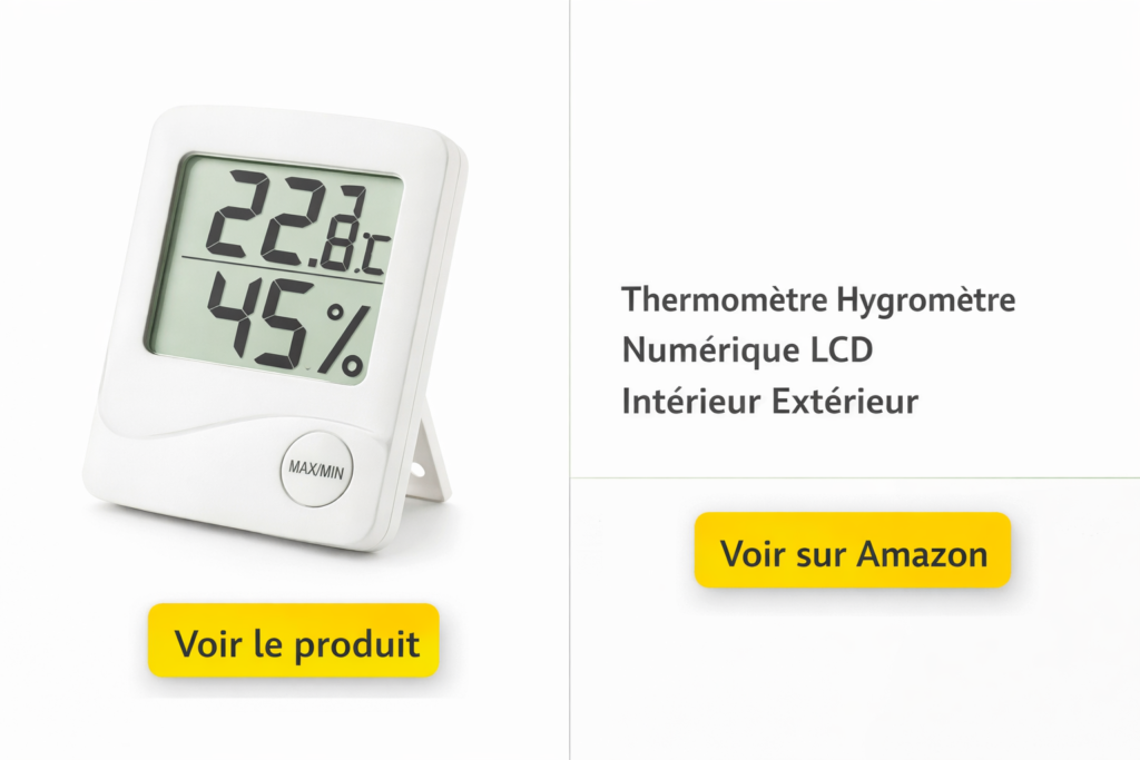 Thermomètre Hygromètre Numérique LCD Intérieur Extérieur