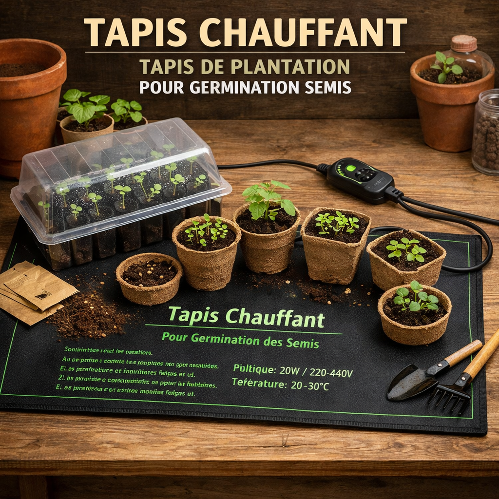 Tapis Chauffant Tapis de Plantation pour Germination Semis 