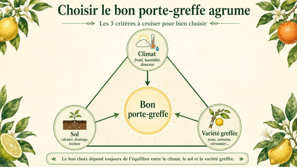 Choisir un porte-greffe agrume selon climat sol et variété