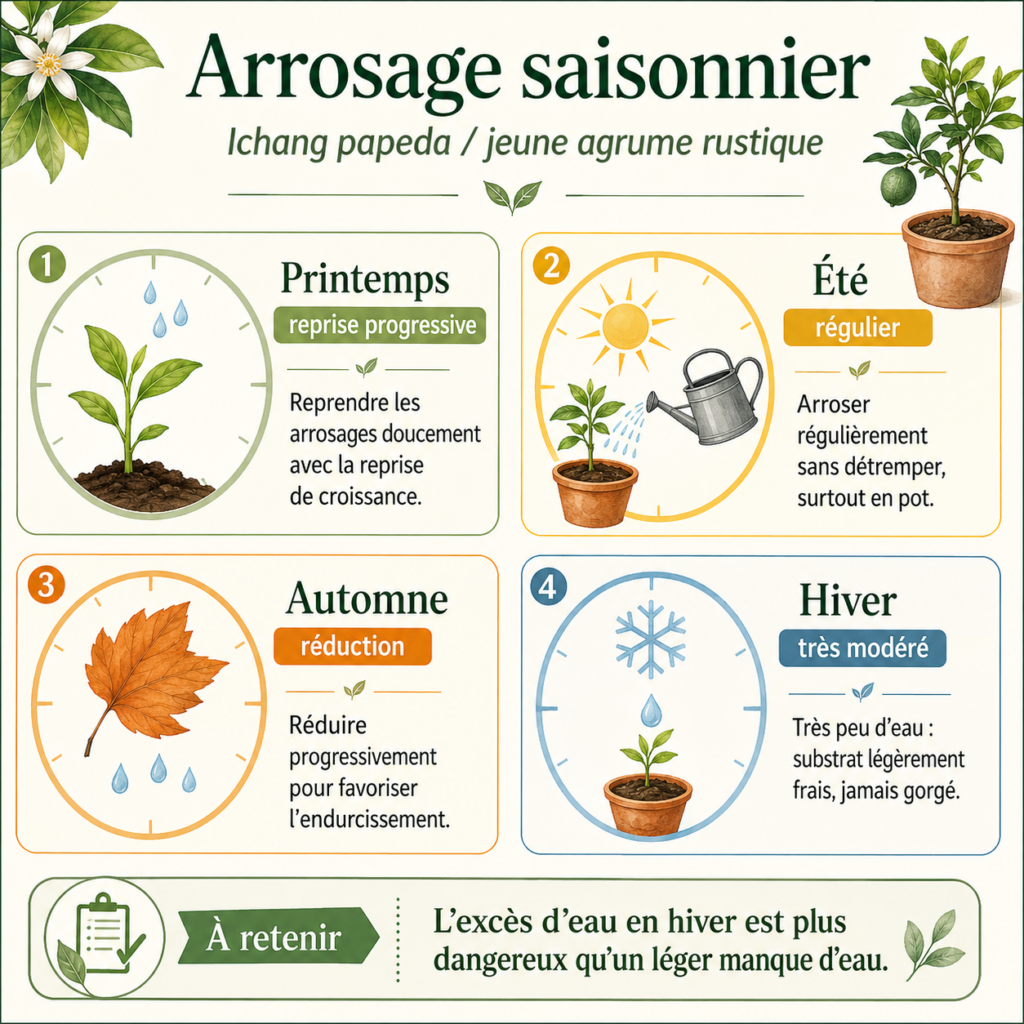 Arrosage saisonnier de l Ichang papeda