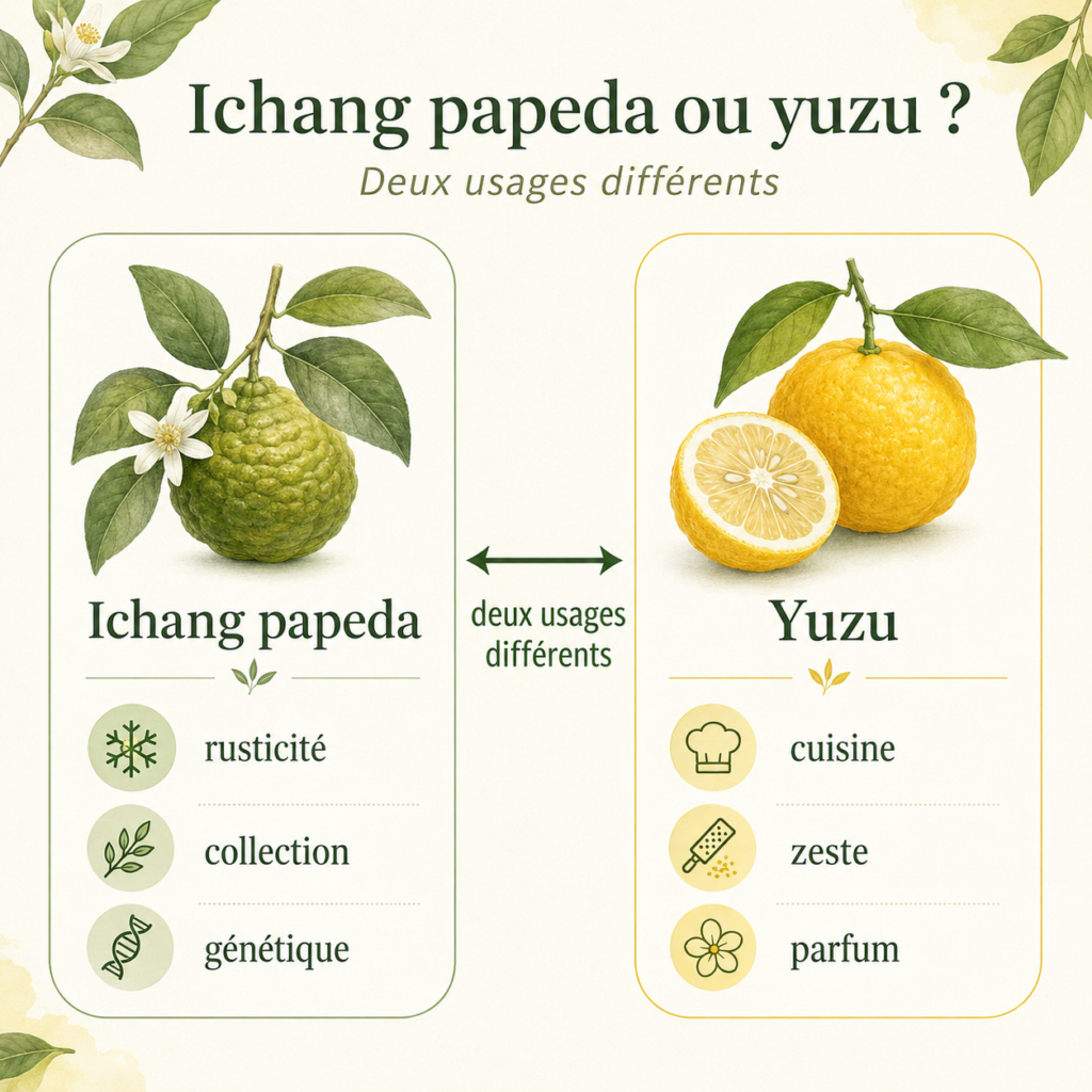 Difference entre Ichang papeda et yuzu
