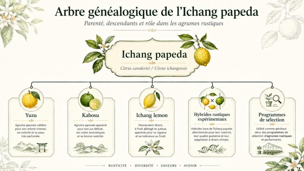 Hybridations de l Ichang papeda avec yuzu Ichang lemon kabosu