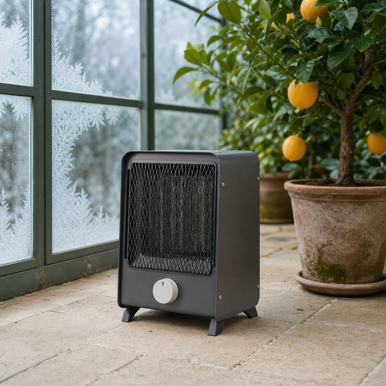 Chauffage antigel avec thermostat pour serre d’agrumes